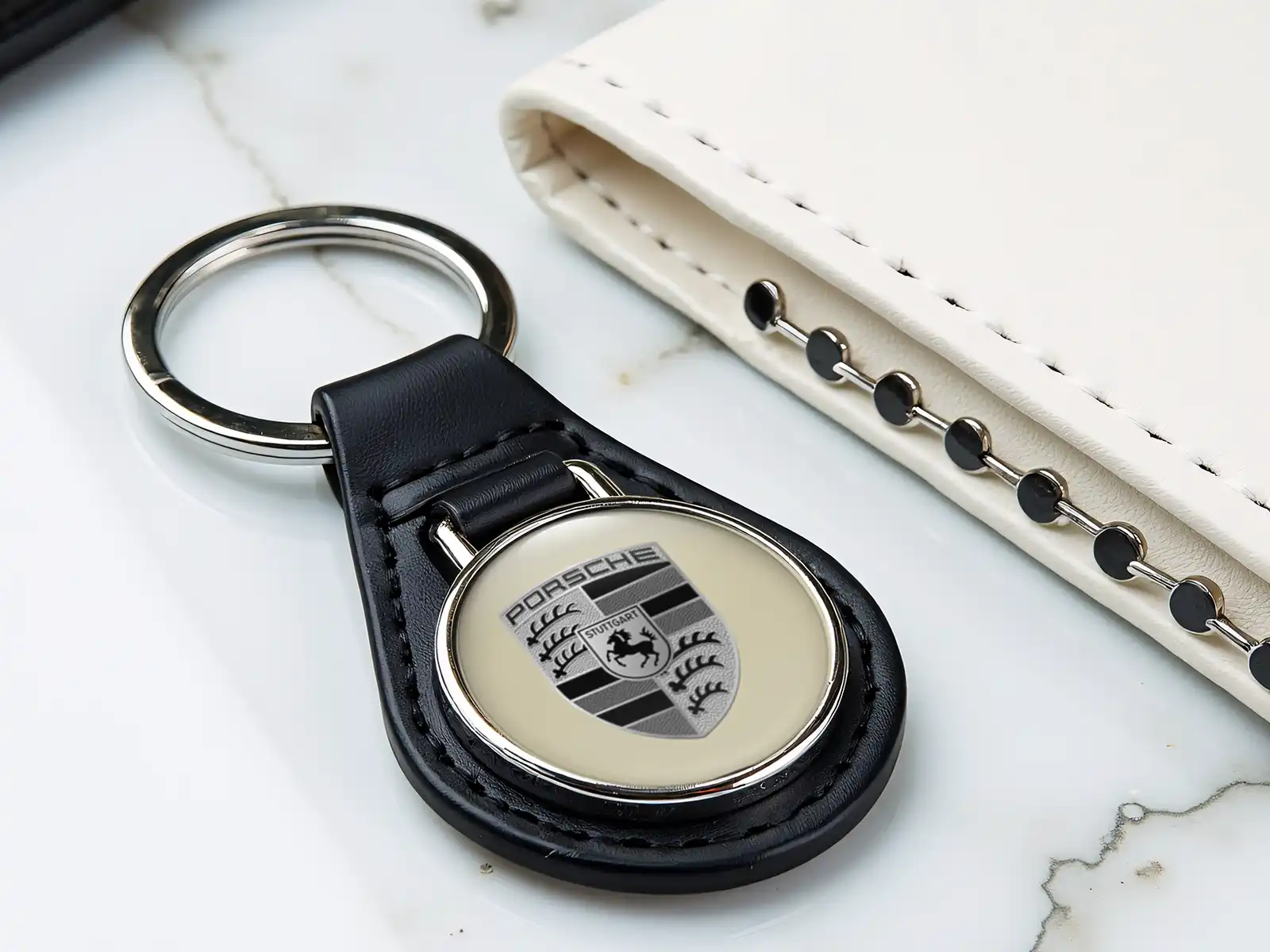Porsche Porte-clé Cuir Solide Design Force